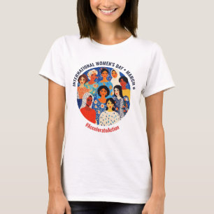 Colourful Faces   International Women's Day   IWD T-Shirt