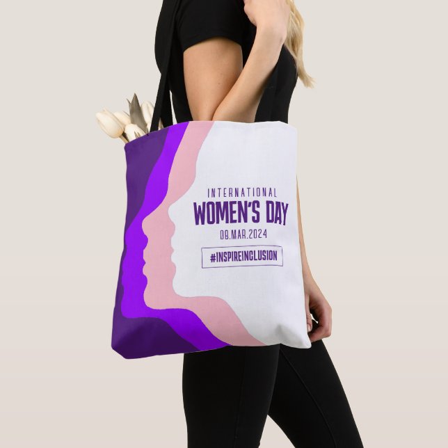 Colourful Faces International Women's Day March 8 Tote Bag (Close Up)