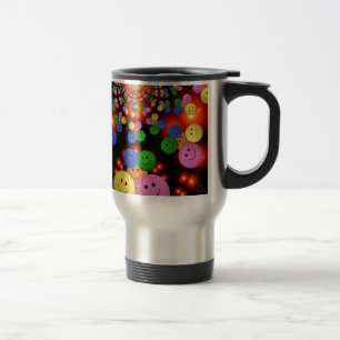 Colourful Faces Jamboree Travel Mug