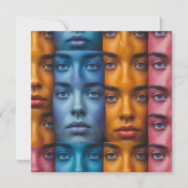 Colourful Faces Pattern (Front)
