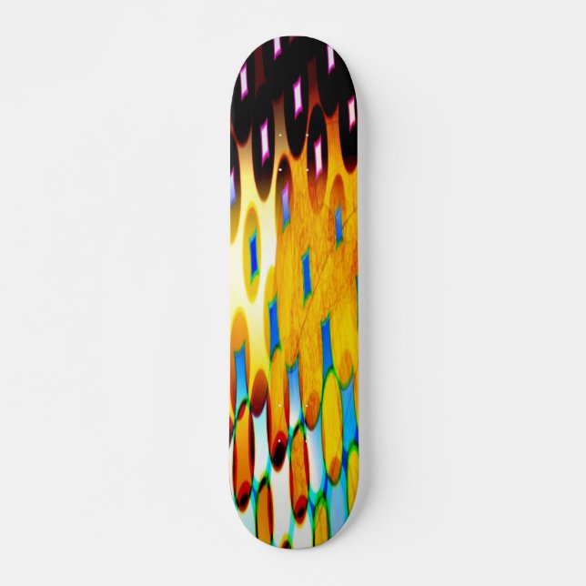 Colourful Faint Globe Skateboard (Front)