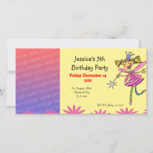 Colourful Fairy Birthday Party Invite