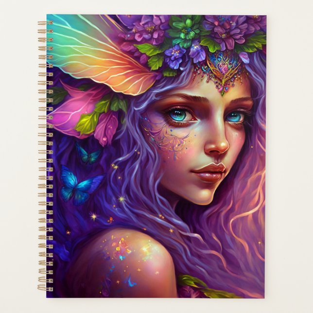 Colourful Fairy Fantasy Art Planner (Front)