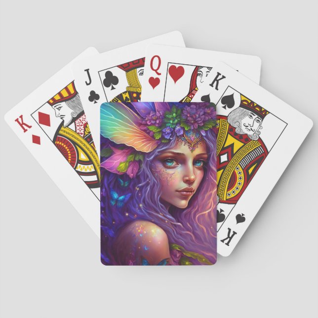 Colourful Fairy Fantasy Art Playing Cards (Back)
