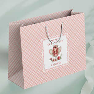 Colourful Fairy Girl Blush Floral Birthday Gift Ba Large Gift Bag