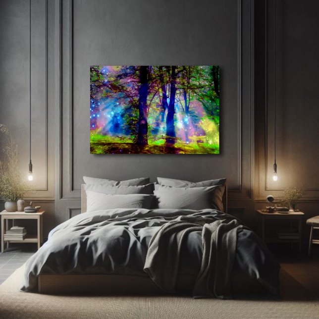 Colourful Fairy Tale Fantasy Forest Art Canvas Print (Creator Uploaded)