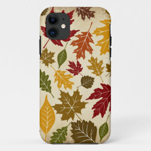 Colourful Fall Autumn Tree Leaves Pattern iPhone 11 Case
