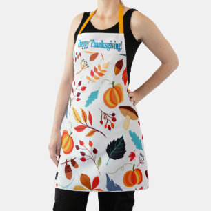 Colourful Fall Design Happy Thanksgiving Apron