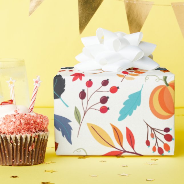 Colourful Fall Favourites | Seasonal Wrapping Pape Paper (Birthday Party)