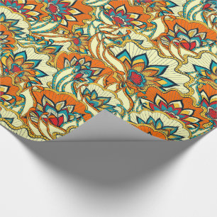 Colourful Fall Floral Wrapping Paper
