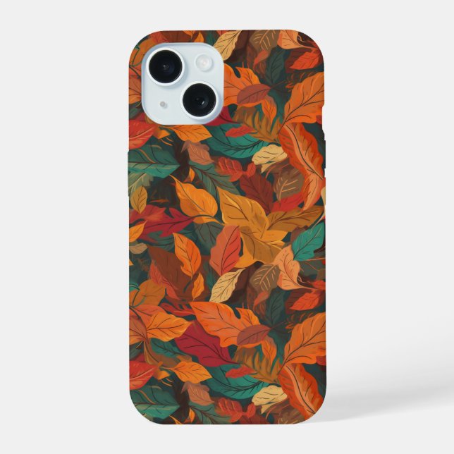 Colourful Fall Leaves iPhone 15 Case (Back)