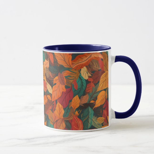 Colourful Fall Leaves  Mug (Right)