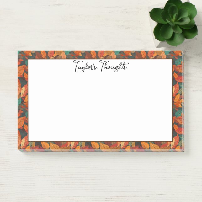 Colourful Fall Leaves Post-it Notes (Office)