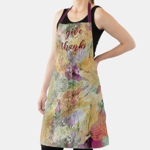 Colourful Fall Leaves Vintage Thanksgiving Apron