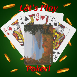 Colourful Fall Scenic View Overlooking Kinzua Lake Playing Cards