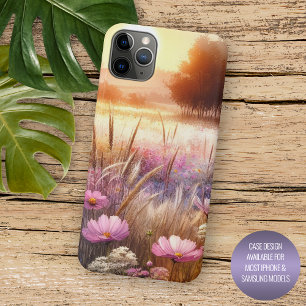 Colourful Fall Season Sunset Floral Watercolor Art iPhone 11 Pro Max Case