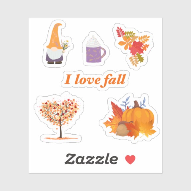 Colourful Fall Stickers (Sheet)