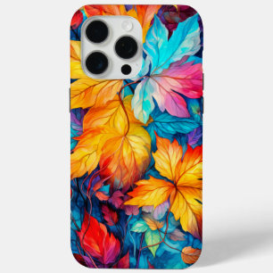 Colourful Fallen Autumn Leaves iPhone 15 Pro Max Case