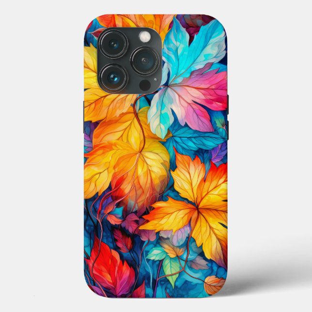 Colourful Fallen Autumn Leaves Case-Mate iPhone Case (Back)