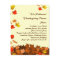 Colourful Falling Leaves Thanksgiving Dinner Menu