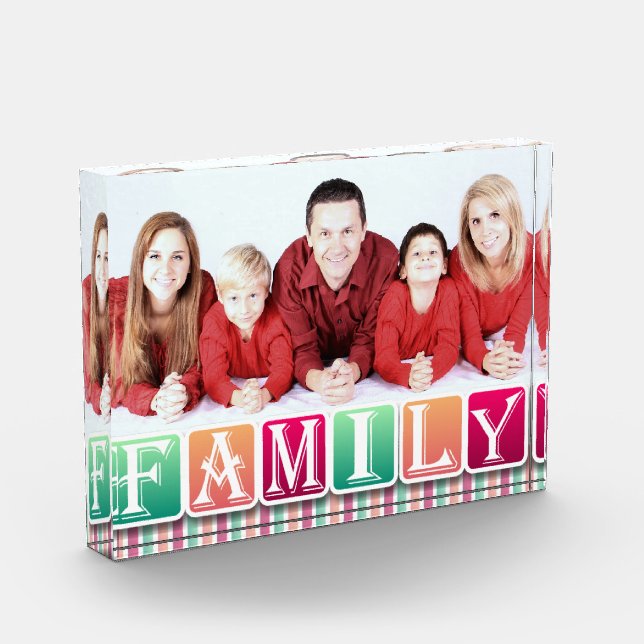 Colourful Family Blocks Custom Family Portrait (Left)
