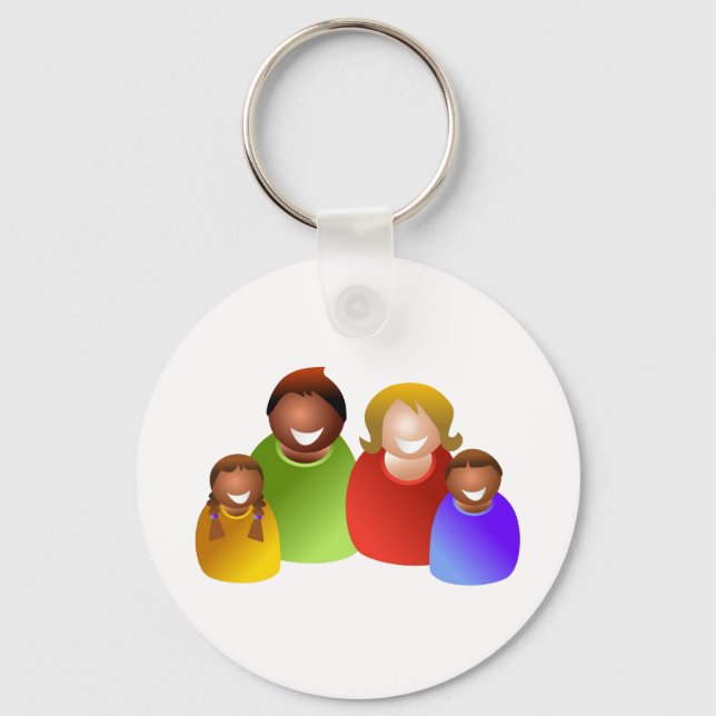 Colourful Family Key Ring (Front)
