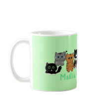 Colourful Family of Kawaii Cats Cute Cat Lover Gif