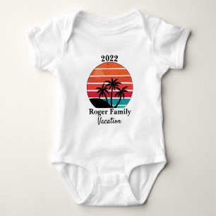Colourful Family Reunion Vacation  T-Shirt Baby Bodysuit