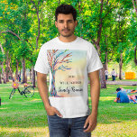 Colourful Family Tree Family Reunion T-Shirt<br><div class="desc">This colourful family reunion T-Shirt is decorated with a rainbow mosaic family tree and a watercolor background. Easily customisable with your name and the year of your reunion. Use the Customise Further option to change the text size, style, or colour if you wish. Because we create our artwork you won't...</div>