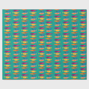 Colourful Fancy Fish Wrapping Paper