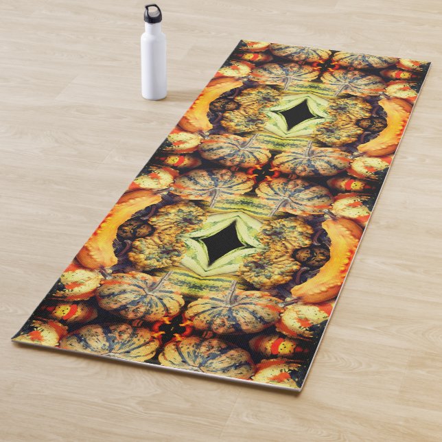 Colourful Fancy Gourds Close Up Abstract Yoga Mat (In Situ)