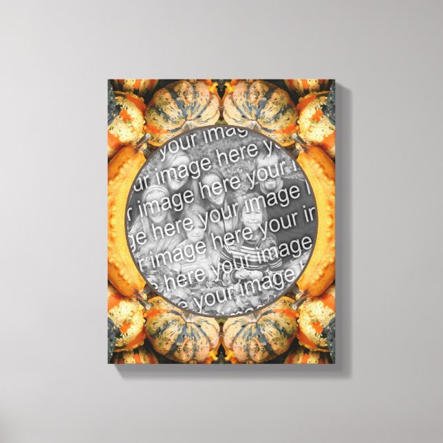 Colourful Fancy Gourds Create Your Own Photo Canvas Print (Front)