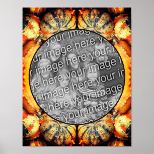 Colourful Fancy Gourds Frame Create Your Own Photo Poster