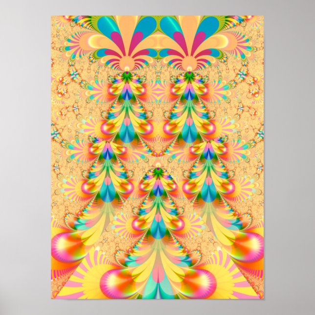 Colourful fanned design poster (Front)