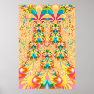 Colourful fanned design poster