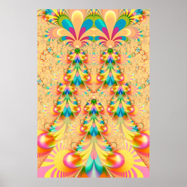 Colourful fanned design poster (Front)