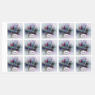 Colourful Fantasy Abstract Fractal Flower Own Name