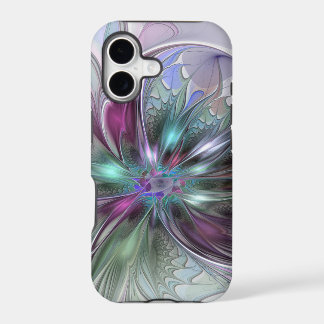 Colourful Fantasy Abstract Modern Fractal Flower