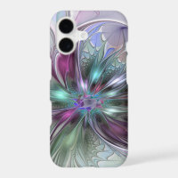 Colourful Fantasy Abstract Modern Fractal Flower