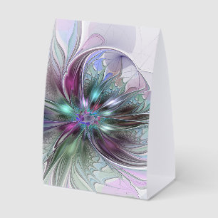 Colourful Fantasy Abstract Modern Fractal Flower