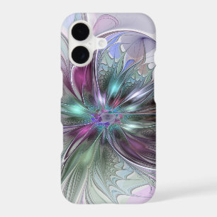 Colourful Fantasy Abstract Modern Fractal Flower