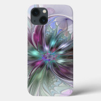 Colourful Fantasy Abstract Modern Fractal Flower