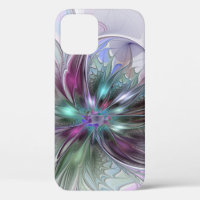 Colourful Fantasy Abstract Modern Fractal Flower
