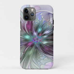 Colourful Fantasy Abstract Modern Fractal Flower Case-Mate iPhone Case