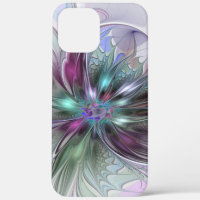 Colourful Fantasy Abstract Modern Fractal Flower