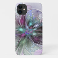 Colourful Fantasy Abstract Modern Fractal Flower