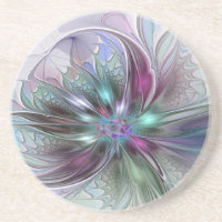 Colourful Fantasy Abstract Modern Fractal Flower