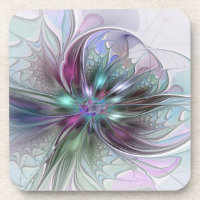 Colourful Fantasy Abstract Modern Fractal Flower