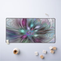 Colourful Fantasy Abstract Modern Fractal Flower
