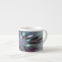 Colourful Fantasy Abstract Modern Fractal Flower